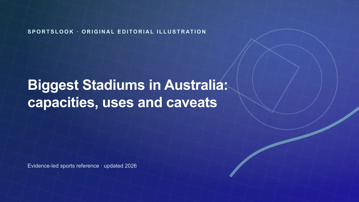 Original editorial illustration for Biggest Stadiums in Australia: capacities, uses and caveats