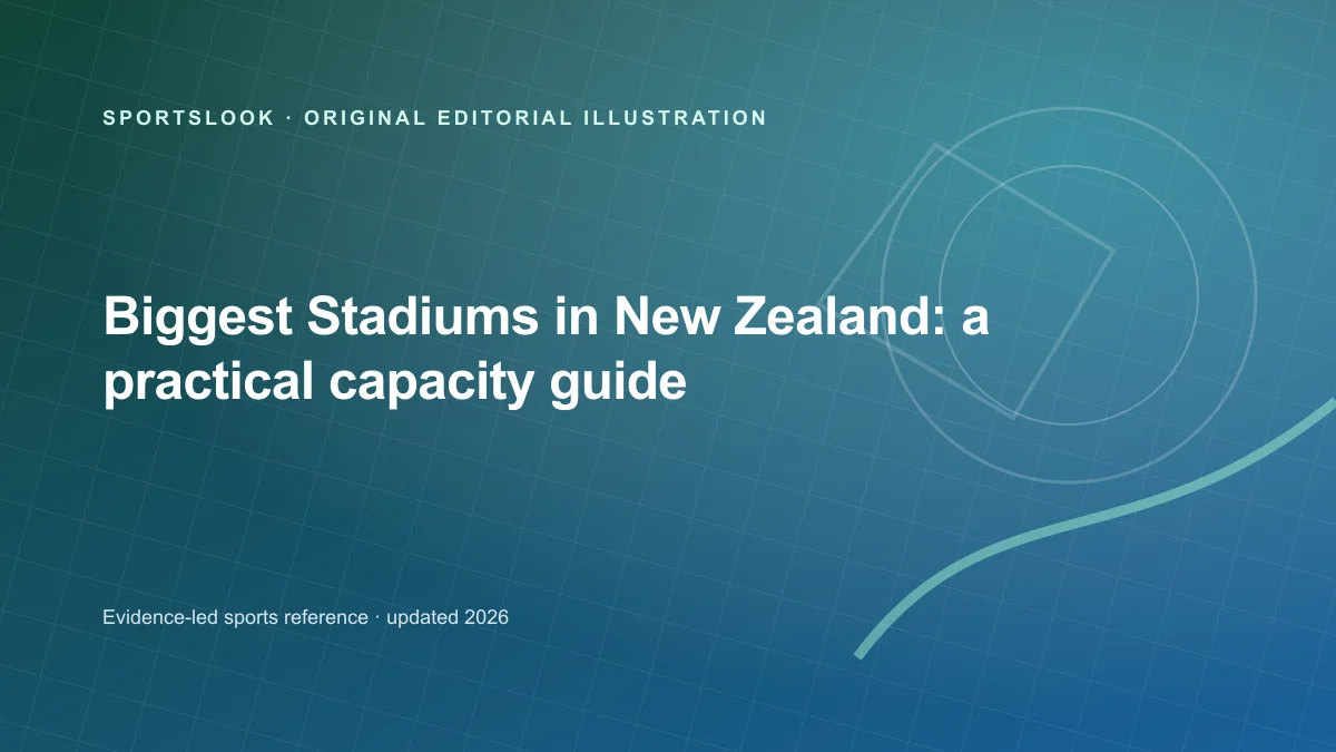 Original editorial illustration for Biggest Stadiums in New Zealand: a practical capacity guide