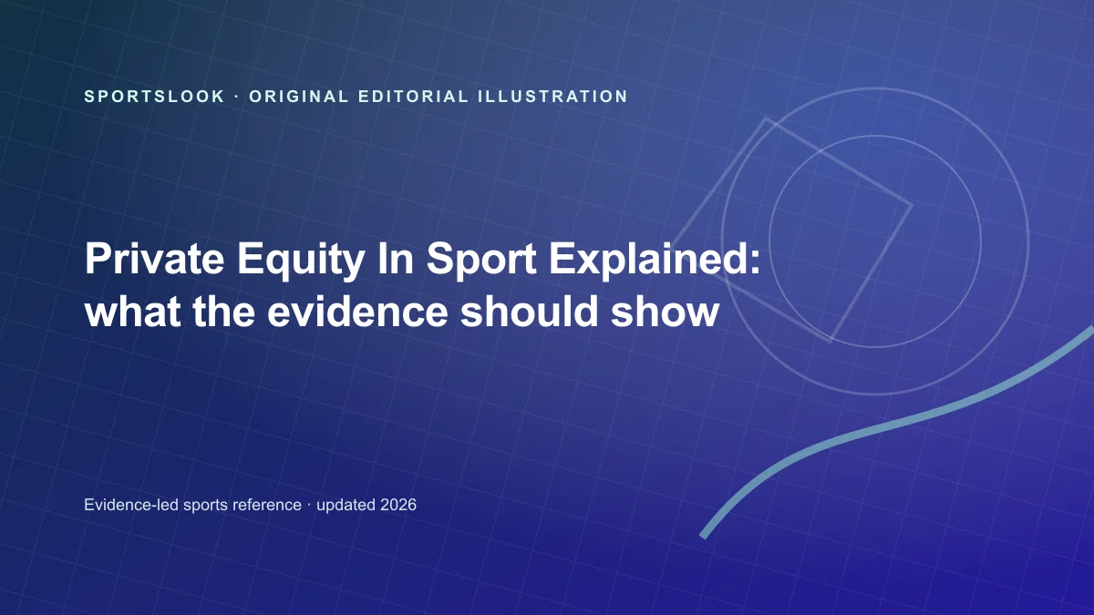 Original editorial illustration for Private Equity in Sport Explained: ownership, capital and trade-offs