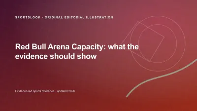 Editorial illustration of Red Bull Arena Leipzig with a capacity marker