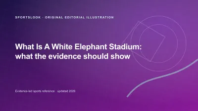 Original SportsLook editorial illustration for What is a white-elephant stadium?