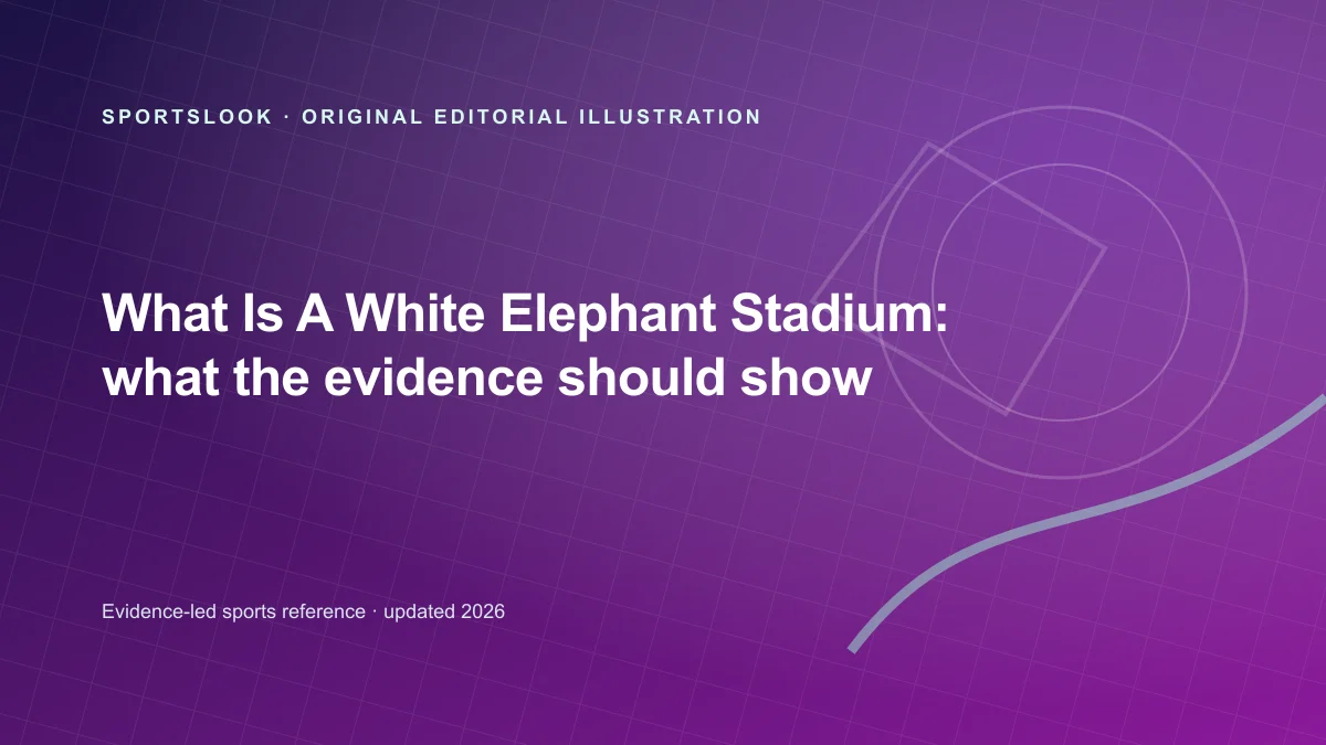 Original SportsLook editorial illustration for What is a white-elephant stadium?